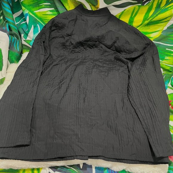 EILEEN Fisher Women's Small Black Silk Toggle Dinner Fall Autumn Goth Jacket - Picture 7 of 14